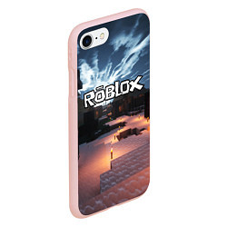 Чехол iPhone 7/8 матовый ROBLOX, цвет: 3D-светло-розовый — фото 2