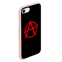 Чехол iPhone 7/8 матовый Анархия, цвет: 3D-светло-розовый — фото 2