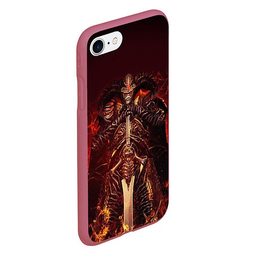 Чехол iPhone 7/8 матовый DEVIL MAY CRY DMC / 3D-Малиновый – фото 2