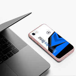 Чехол iPhone 7/8 матовый Mercedes-Benz, цвет: 3D-светло-розовый — фото 2