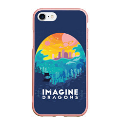 Чехол iPhone 7/8 матовый Imagine Dragons, цвет: 3D-светло-розовый