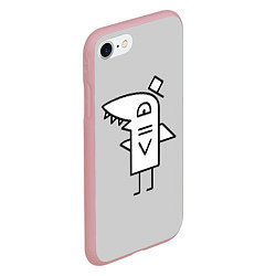 Чехол iPhone 7/8 матовый Мистер акулёныш gray, цвет: 3D-баблгам — фото 2