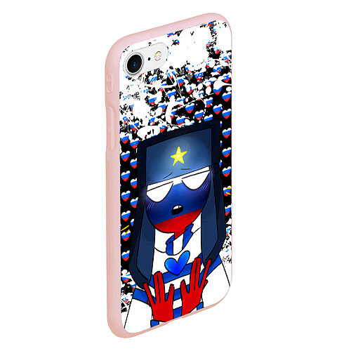 Чехол iPhone 7/8 матовый CountryHumans / 3D-Светло-розовый – фото 2