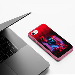 Чехол iPhone 7/8 матовый The Weekend, цвет: 3D-малиновый — фото 2