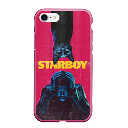 Чехол iPhone 7/8 матовый STARBOY, цвет: 3D-малиновый