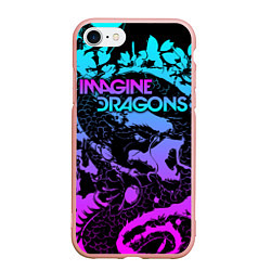 Чехол iPhone 7/8 матовый Imagine Dragons, цвет: 3D-светло-розовый