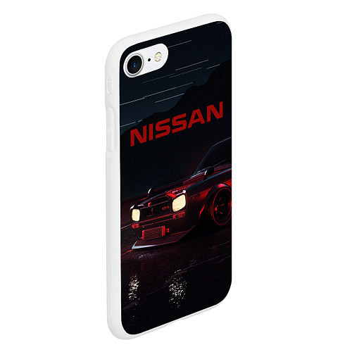 Чехол iPhone 7/8 матовый NISSAN / 3D-Белый – фото 2