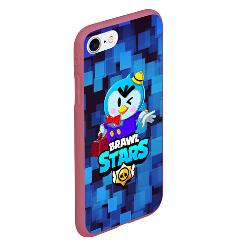 Чехол iPhone 7/8 матовый BRAWL STARS MRP / 3D-Малиновый – фото 2