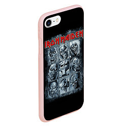 Чехол iPhone 7/8 матовый Iron Maiden, цвет: 3D-светло-розовый — фото 2