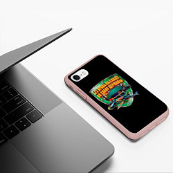 Чехол iPhone 7/8 матовый Без права на славу во славу державы, цвет: 3D-светло-розовый — фото 2