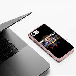 Чехол iPhone 7/8 матовый Undertale, цвет: 3D-светло-розовый — фото 2
