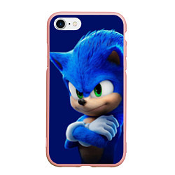 Чехол iPhone 7/8 матовый SONIC, цвет: 3D-светло-розовый