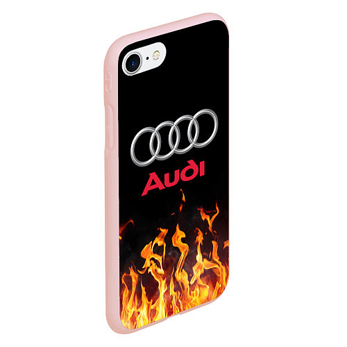 Чехол iPhone 7/8 матовый AUDI / 3D-Светло-розовый – фото 2