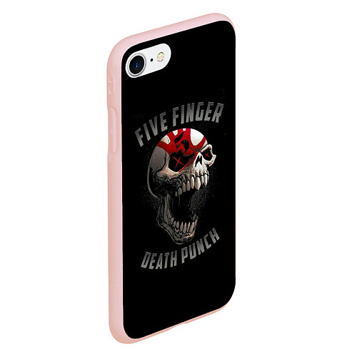 Чехол iPhone 7/8 матовый Five Finger Death Punch / 3D-Светло-розовый – фото 2