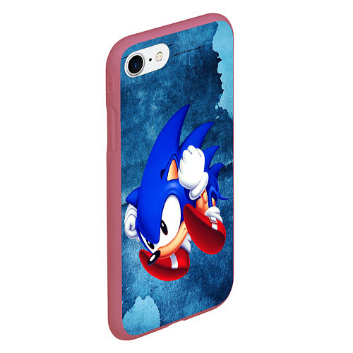 Чехол iPhone 7/8 матовый Sonic / 3D-Малиновый – фото 2