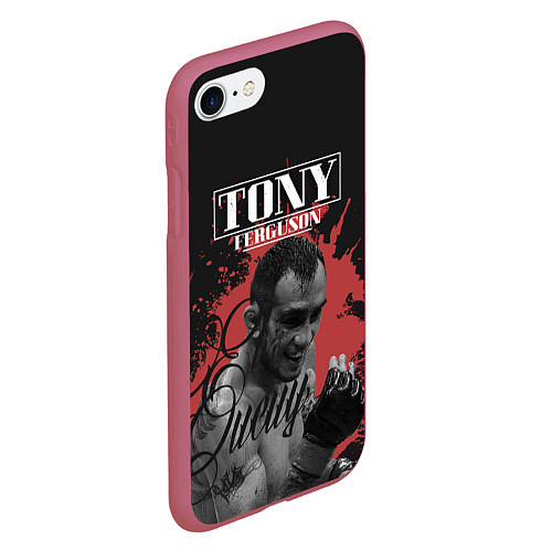 Чехол iPhone 7/8 матовый Tony Ferguson / 3D-Малиновый – фото 2