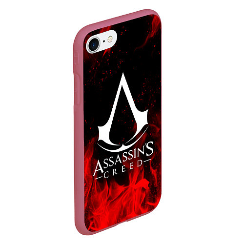 Чехол iPhone 7/8 матовый ASSASSINS CREED / 3D-Малиновый – фото 2