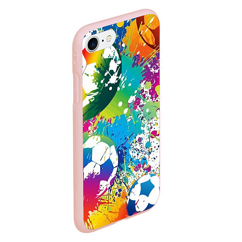 Чехол iPhone 7/8 матовый Football Paints / 3D-Светло-розовый – фото 2