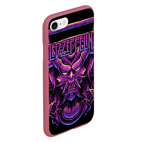 Чехол iPhone 7/8 матовый Led Zeppelin / 3D-Малиновый – фото 2