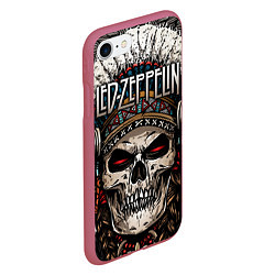 Чехол iPhone 7/8 матовый Led Zeppelin, цвет: 3D-малиновый — фото 2