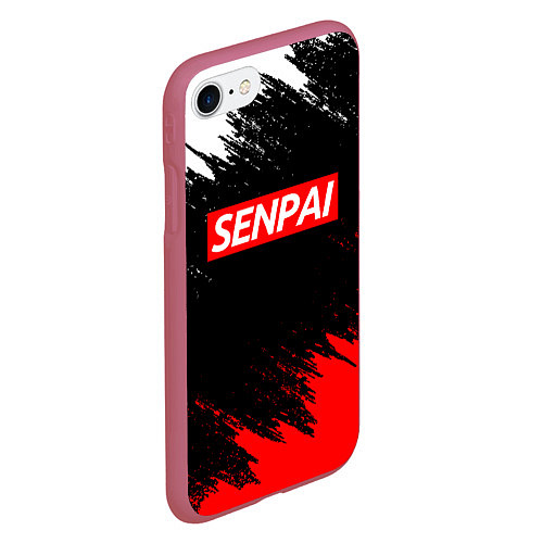 Чехол iPhone 7/8 матовый SENPAI / 3D-Малиновый – фото 2