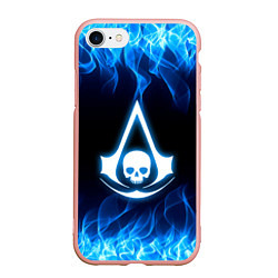 Чехол iPhone 7/8 матовый Assassin??s Creed, цвет: 3D-светло-розовый