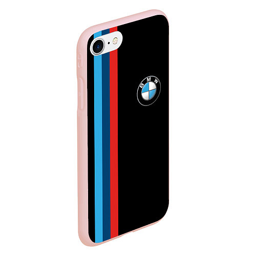 Чехол iPhone 7/8 матовый BMW / 3D-Светло-розовый – фото 2