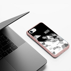 Чехол iPhone 7/8 матовый Muse, цвет: 3D-светло-розовый — фото 2