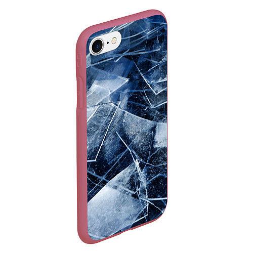 Чехол iPhone 7/8 матовый Лёд / 3D-Малиновый – фото 2