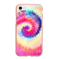 Чехол iPhone 7/8 матовый Tie Dye vortex, цвет: 3D-светло-розовый