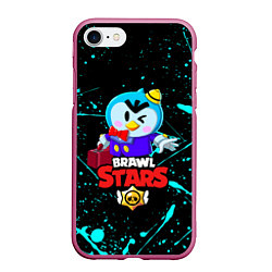 Чехол iPhone 7/8 матовый BRAWL STARS MRP, цвет: 3D-малиновый