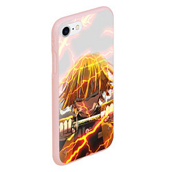 Чехол iPhone 7/8 матовый KIMETSU NO YAIBA, цвет: 3D-светло-розовый — фото 2