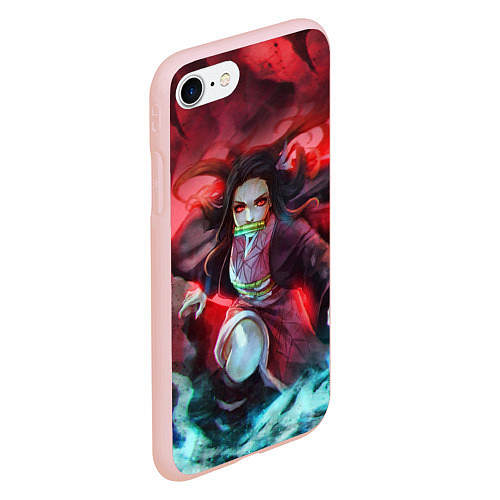 Чехол iPhone 7/8 матовый KIMETSU NO YAIBA / 3D-Светло-розовый – фото 2