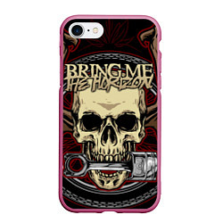 Чехол iPhone 7/8 матовый Bring Me the Horizon, цвет: 3D-малиновый