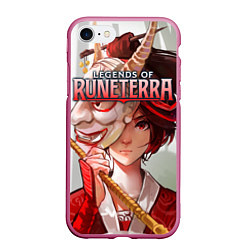 Чехол iPhone 7/8 матовый Legends of Runeterra, цвет: 3D-малиновый
