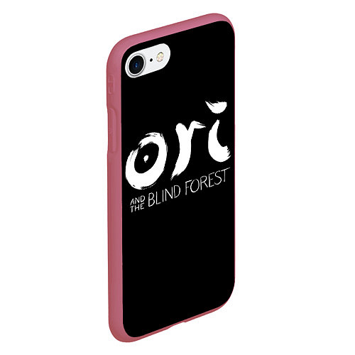 Чехол iPhone 7/8 матовый Ori / 3D-Малиновый – фото 2
