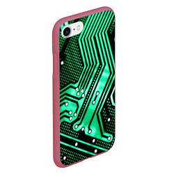 Чехол iPhone 7/8 матовый Микросхема, цвет: 3D-малиновый — фото 2