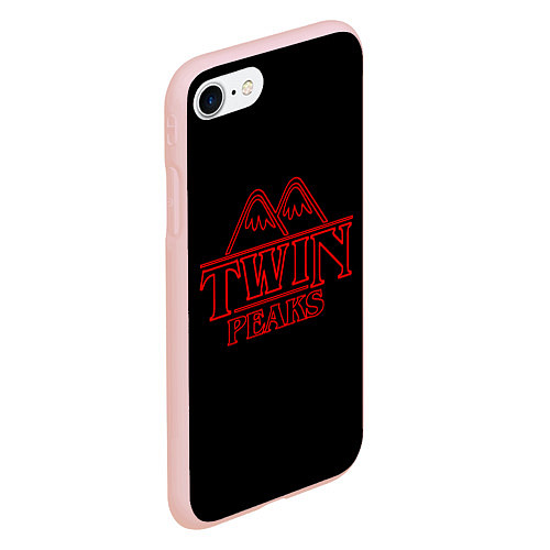 Чехол iPhone 7/8 матовый Twin Peaks / 3D-Светло-розовый – фото 2