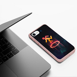 Чехол iPhone 7/8 матовый PORTAL, цвет: 3D-светло-розовый — фото 2