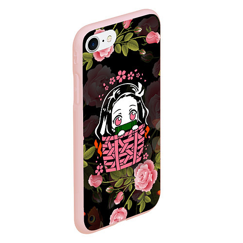 Чехол iPhone 7/8 матовый KIMETSU NO YAIBA / 3D-Светло-розовый – фото 2