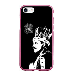 Чехол iPhone 7/8 матовый Queen, цвет: 3D-малиновый