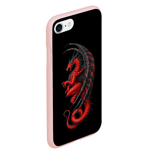Чехол iPhone 7/8 матовый Red Dragon / 3D-Светло-розовый – фото 2
