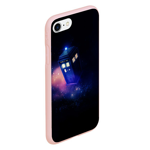 Чехол iPhone 7/8 матовый TARDIS / 3D-Светло-розовый – фото 2