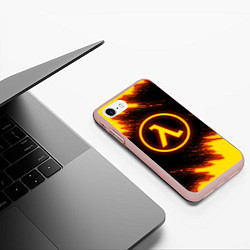 Чехол iPhone 7/8 матовый HALF-LIFE, цвет: 3D-светло-розовый — фото 2