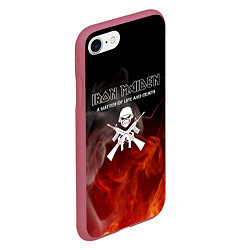 Чехол iPhone 7/8 матовый IRON MAIDEN, цвет: 3D-малиновый — фото 2