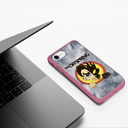 Чехол iPhone 7/8 матовый The Offspring, цвет: 3D-малиновый — фото 2