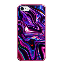 Чехол iPhone 7/8 матовый Abstract Fluid, цвет: 3D-малиновый