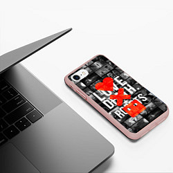 Чехол iPhone 7/8 матовый LOVE DEATH ROBOTS LDR, цвет: 3D-светло-розовый — фото 2