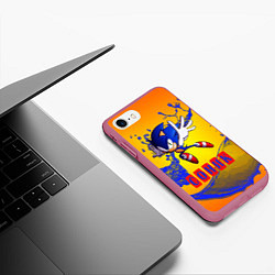 Чехол iPhone 7/8 матовый Sonic - Соник, цвет: 3D-малиновый — фото 2