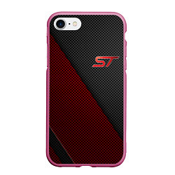 Чехол iPhone 7/8 матовый Ford ST, цвет: 3D-малиновый